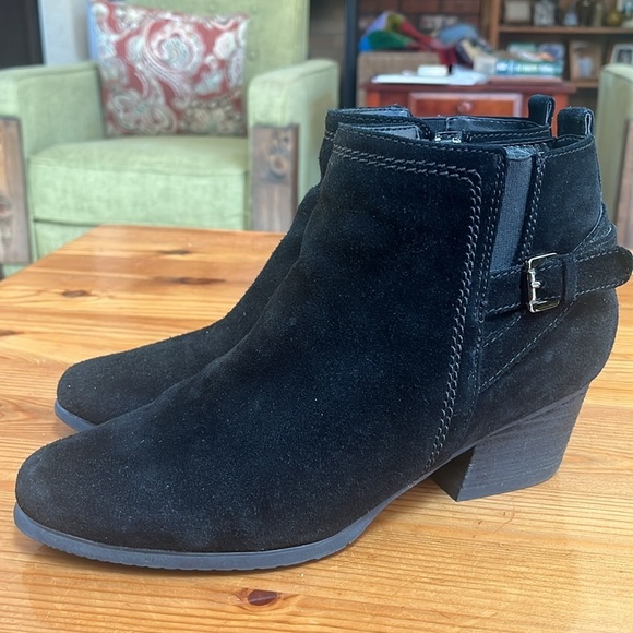 Blondo Idra Black Suede Ankle‎ Buckle waterproof Boot Size 8.5 M - Picture 4 of 13